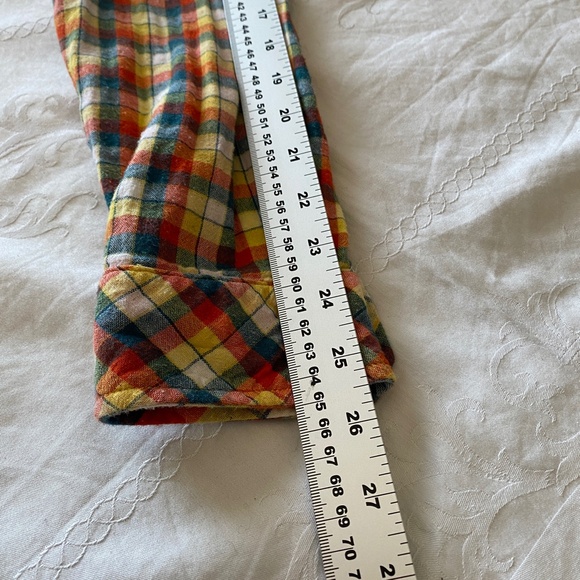 Billabong Men's Reversible Rainbow Plaid Flannel Snap Up Shirt - Picture 9 of 16